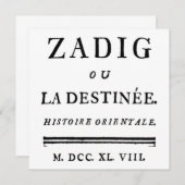 ザディグまたは運命の本 – デカルト (正面/裏面)