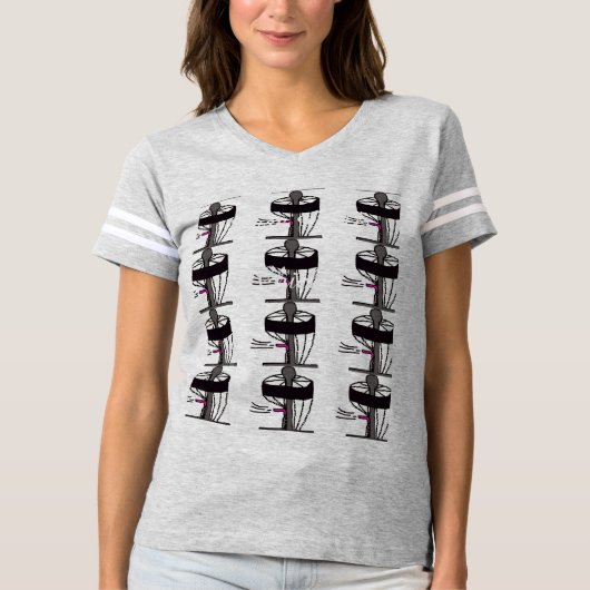 ザディスクゴルフひよこレディースシャツ Tシャツ (正面)