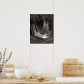 ザディヴァインコメディGustave Doore Dante Woodcut illus ポスター (キッチン)