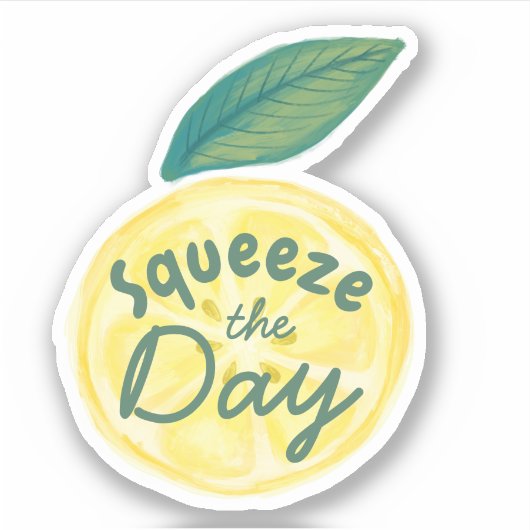 ザデイイエローシトラスの水の色レモンを絞る シール (正面)