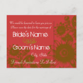 ザデイトキャラメルカフェフローラゴジベリーレッド 案内ポストカード (裏面)