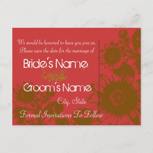 ザデイトキャラメルカフェフローラゴジベリーレッド 案内ポストカード (裏面)