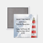 ザデイトファミリー懇親会ビーチライトハウスおもしろい マグネット (正面/裏面)