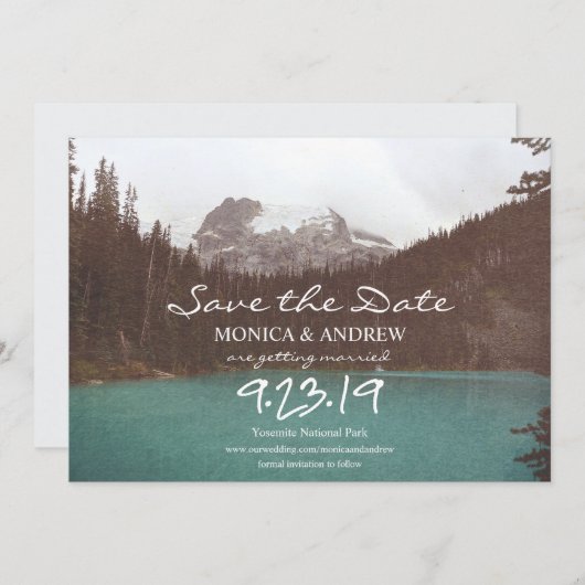 ザデイトマウンテンレイク招待状 招待状 (正面/裏面)