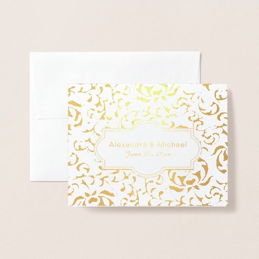 ザデイト婚約チューダーガーデンルネッサンス 箔カード (封筒付き正面)