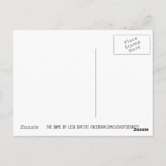 ザデイムオリジナルアートポートレートスケッチはがき ポストカード (裏面)