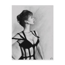 ザデイムオリジナルアートポートレートスケッチはがき