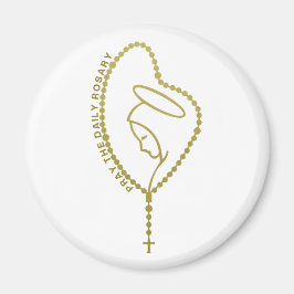 ザデイリー祈ロザリズヴァージンメアリー金ゴールド マグネット