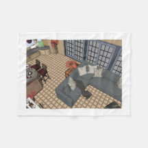 ザデザインセンターデコラーアートフリースブランケット