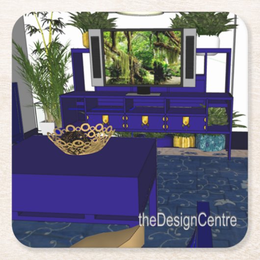 ザデザインセンターデコルオリジナル スクエアペーパーコースター (正面)