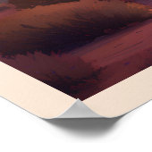 ザデザートアットデュスクセコイアサボツカラフルアート ポスター (角)