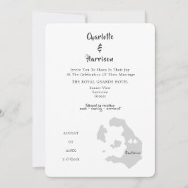 ザデスティ結婚ネーションサントリーニフォト招待状 招待状