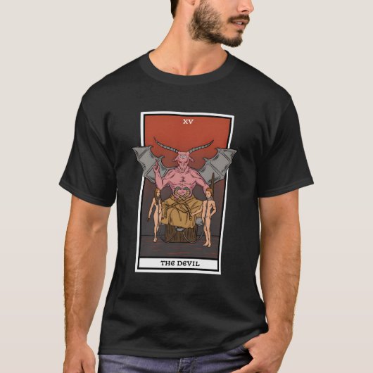 ザデビルゴシックタロットカー読ドの占い師 Tシャツ (正面)