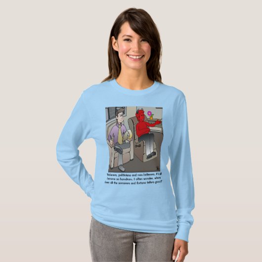 ザデビルズ精神科医ウィメンズブルー Tシャツ (正面フル)