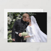 ザデュークとサセックス公爵結婚式の日のキス ポストカード (正面/裏面)