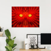 ザデーモンフクロウ ポスター (ホームオフィス)