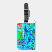 ザトウクジラおよびベビーの荷物のラベル ラゲッジタグ (正面縦)