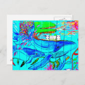 ザトウクジラのはがき ポストカード (正面/裏面)