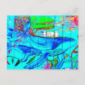 ザトウクジラのはがき ポストカード (正面)