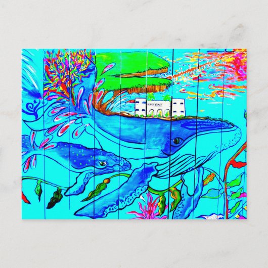 ザトウクジラのはがき ポストカード (正面)