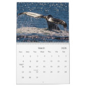 ザトウクジラのサーファーの楽園の太平洋 カレンダー (3月 2026)