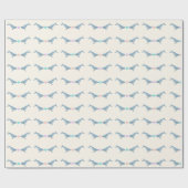 ザトウクジラのレインボーハートギフトラッピング紙 ラッピングペーパー (フラット)