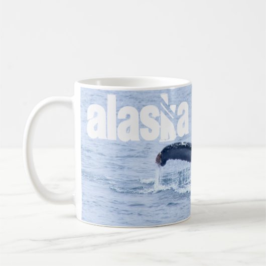 ザトウクジラの写真のマグ コーヒーマグカップ (左)