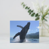 ザトウクジラの彫像「タフク」 –  ポストカード (スタンド正面)