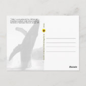 ザトウクジラの彫像「タフク」 –  ポストカード (裏面)