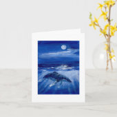 ザトウクジラの月光の旅行者 カード (黄色い花)