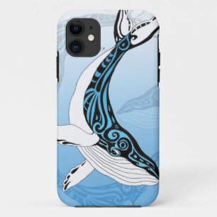 ザトウクジラの種族の青い芸術 iPhone 11 ケース