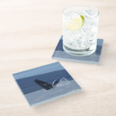 ザトウクジラの頭の長いガラスのコースター ガラスコースター (アングル)