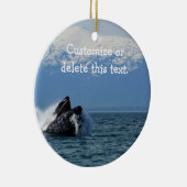 ザトウクジラの頭部; カスタマイズ可能 セラミックオーナメント (右)