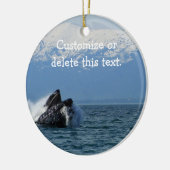 ザトウクジラの頭部; カスタマイズ可能 セラミックオーナメント (左)