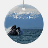 ザトウクジラの頭部; カスタマイズ可能 セラミックオーナメント (裏面)