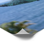 ザトウクジラの風景風景画 ポスター (角)