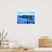 ザトウクジラの風景風景画 ポスター (キッチン)