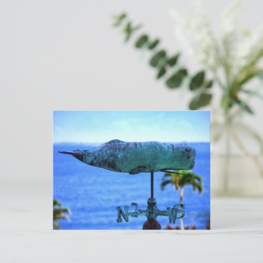 ザトウクジラの風景風景画 ポストカード (スタンド正面)