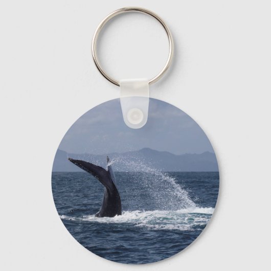 ザトウクジラ尾スプラッシュ キーホルダー (正面)