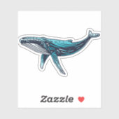 ザトウクジラ海シール |ダイカットのシール シール (シート)