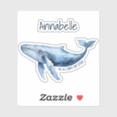 ザトウクジラ海保パーソナライズされた存 シール (シート)