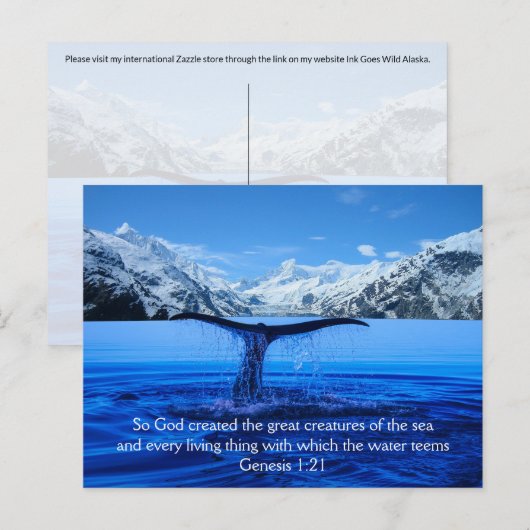 ザトウクジラ聖書の詩 – はがき (正面/裏面)