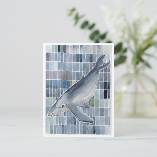 ザトウクジラ葉書 ポストカード (スタンド正面)