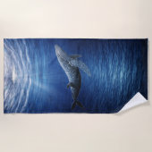 ザトウクジラ オーシャン ビーチタオル (正面)