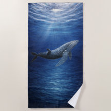 ザトウクジラ オーシャン ビーチタオル
