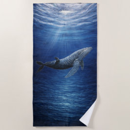ザトウクジラ オーシャン ビーチタオル