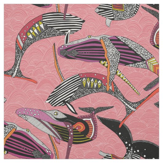 ザトウクジラ スイカ ファブリック (見本)