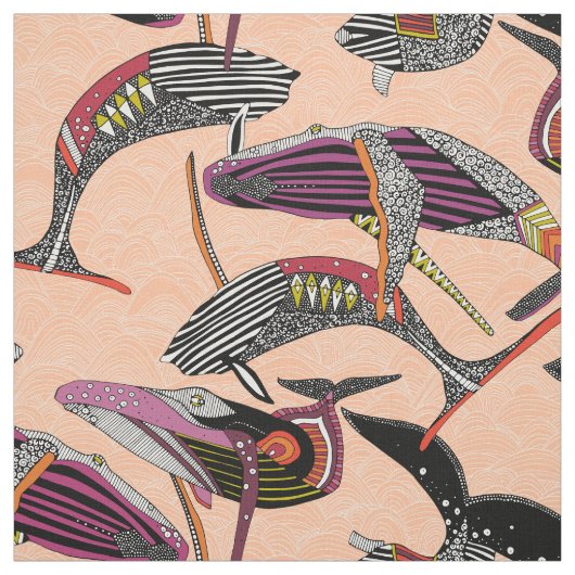 ザトウクジラ ピーチ ファブリック (見本)