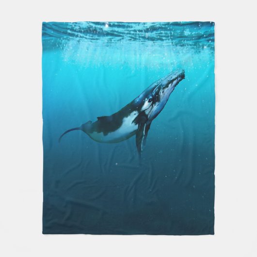 ザトウクジラ フリースブランケット (正面)