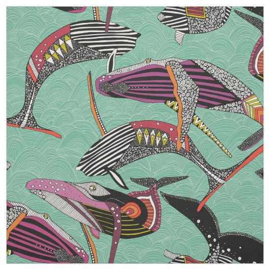 ザトウクジラ ペパーミント ファブリック (見本)